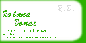 roland donat business card