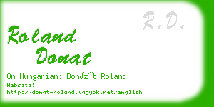 roland donat business card